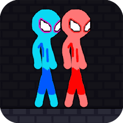 Red and Blue Stickman Rope - Adventure game icon