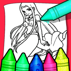 Anime Blue Mermaid Coloring  - Junior game icon