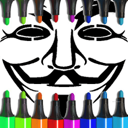 Anonymous Mask Coloring - Puzzle game icon
