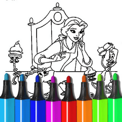Beauty and the Beast Coloring Page - Junior game icon