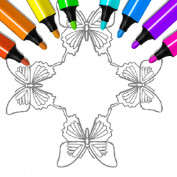 Butterfly Coloring Pages Kids - Junior game icon