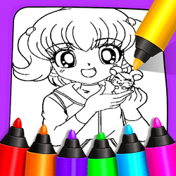 Cool Anime Animals Coloring  - Junior game icon