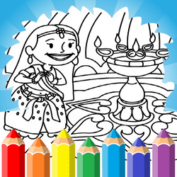 Diwali Coloring Sheets For Kids - Junior game icon