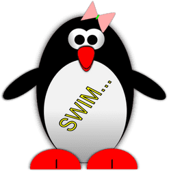 Esther the penguin. Learn to swim. - Arcade game icon